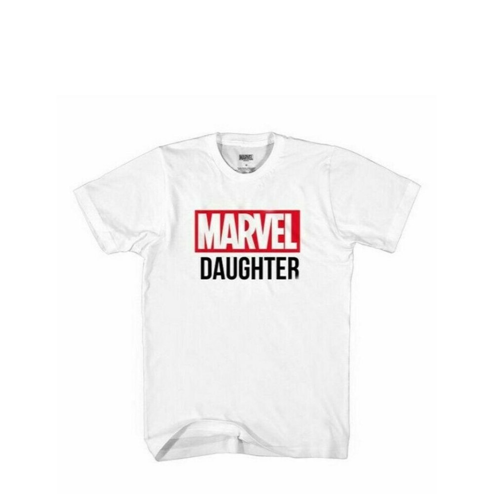 Marvel Daughter White Large T-Shirt Novelty Logo NEW Women's Marvel Comics